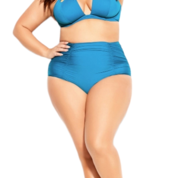City Chic Other - 83. City Chic NWT bikini bottom only, size plus 22, lagoon blue, high waist
